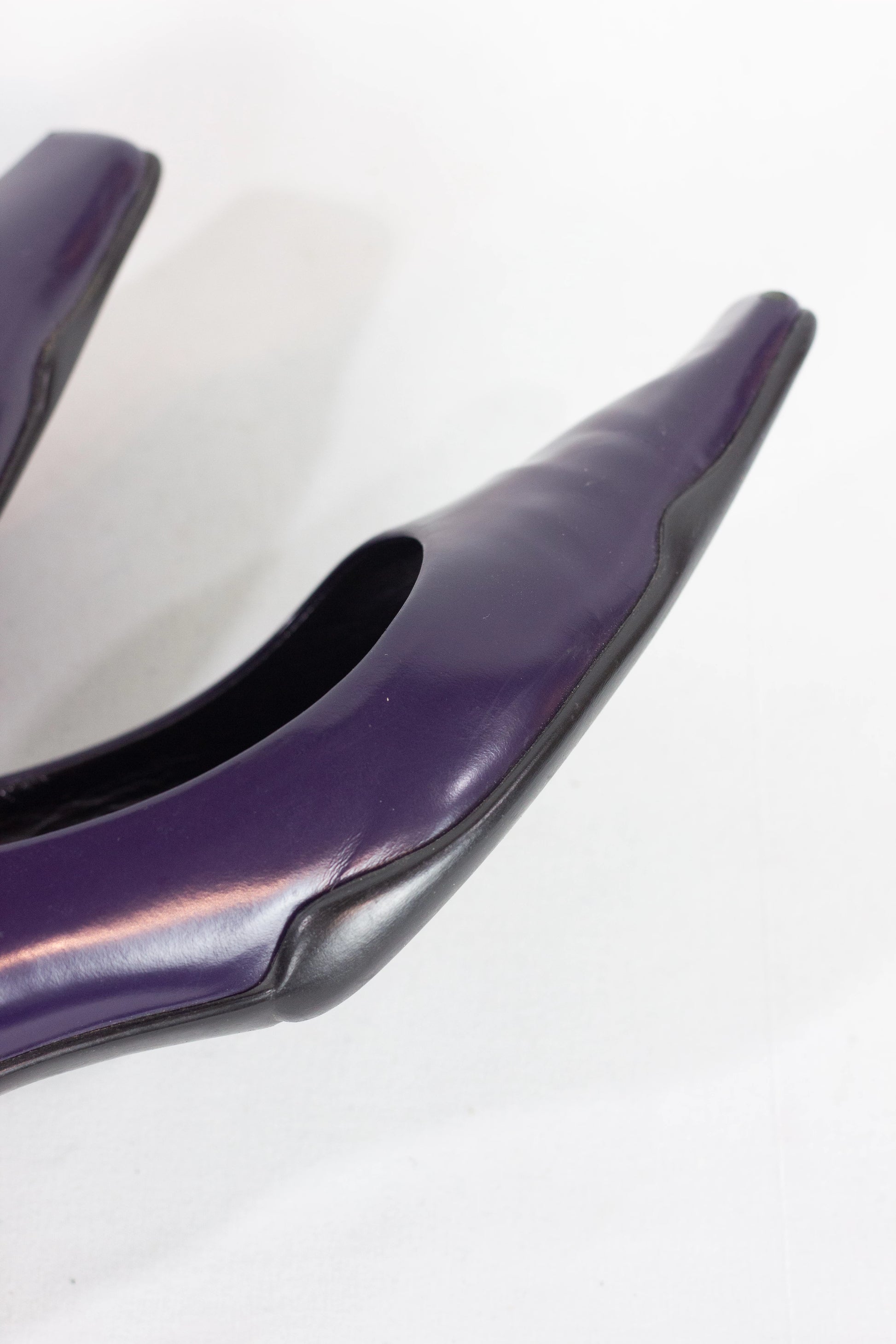 Eggplant Spazzolato Leather Pumps
