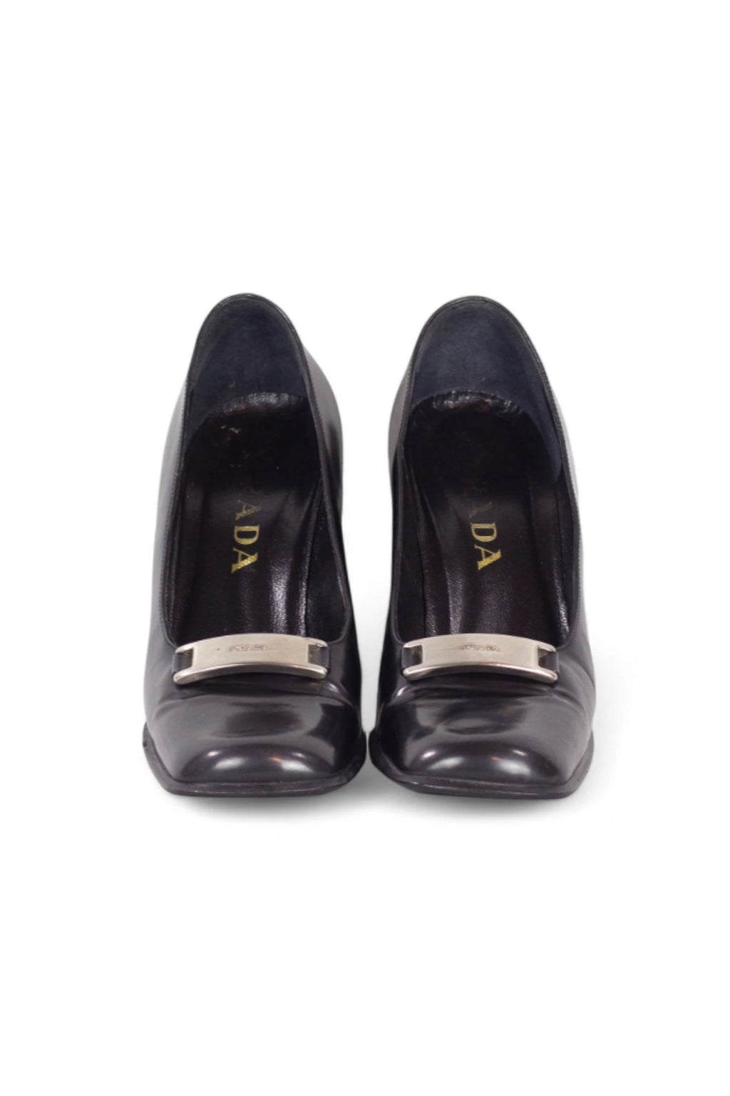 Spazzolato Leather Pumps with Square Toe