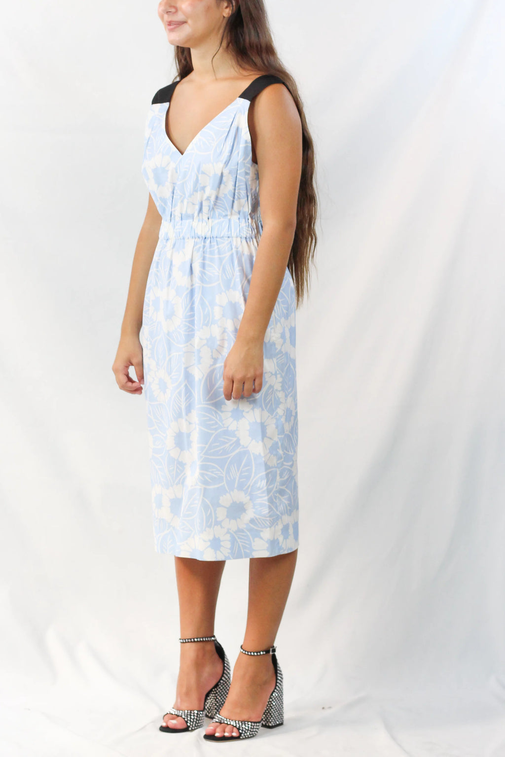 Floral Cotton Midi Dress