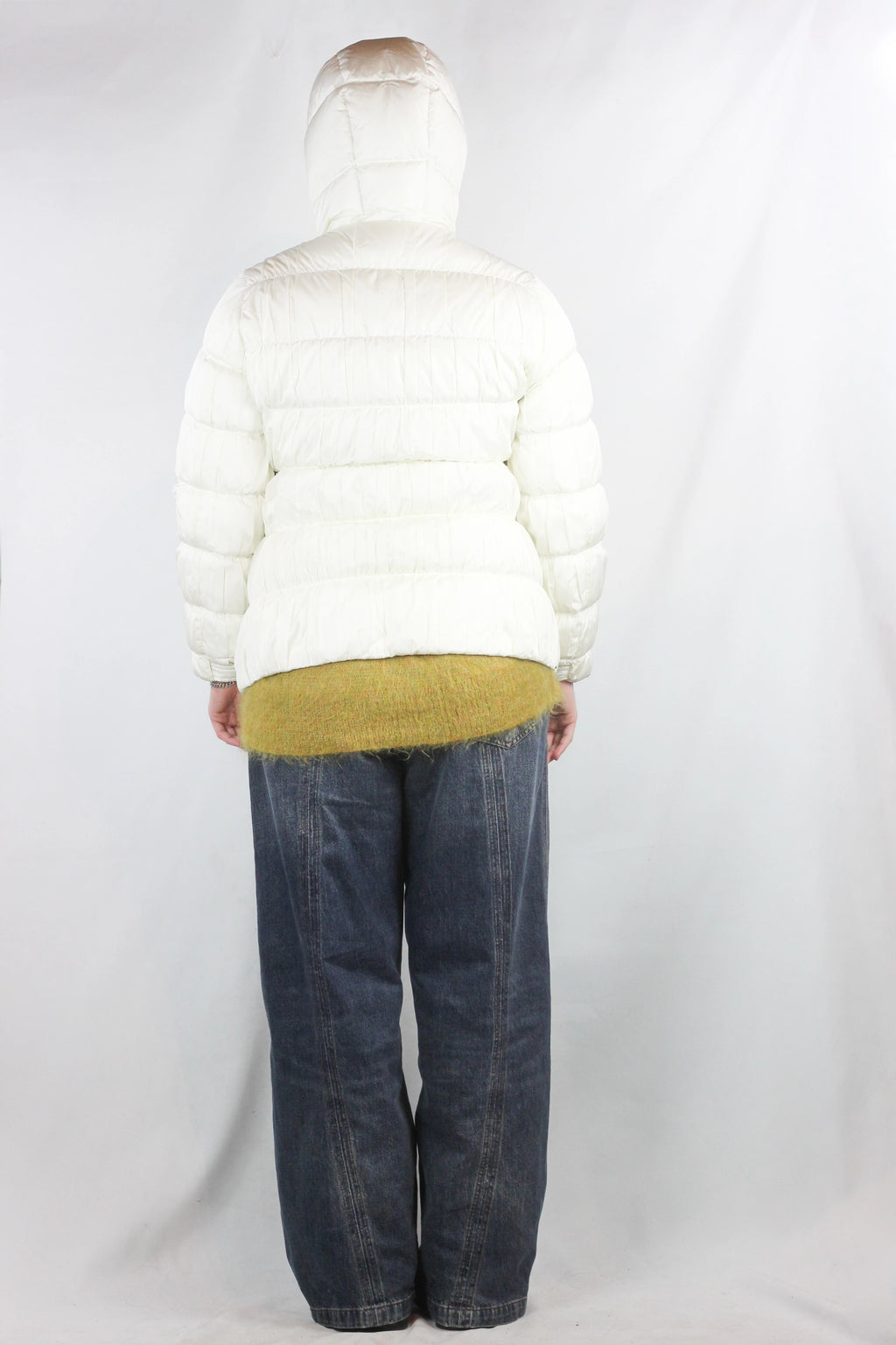 White Slim Fit Puffer Jacket