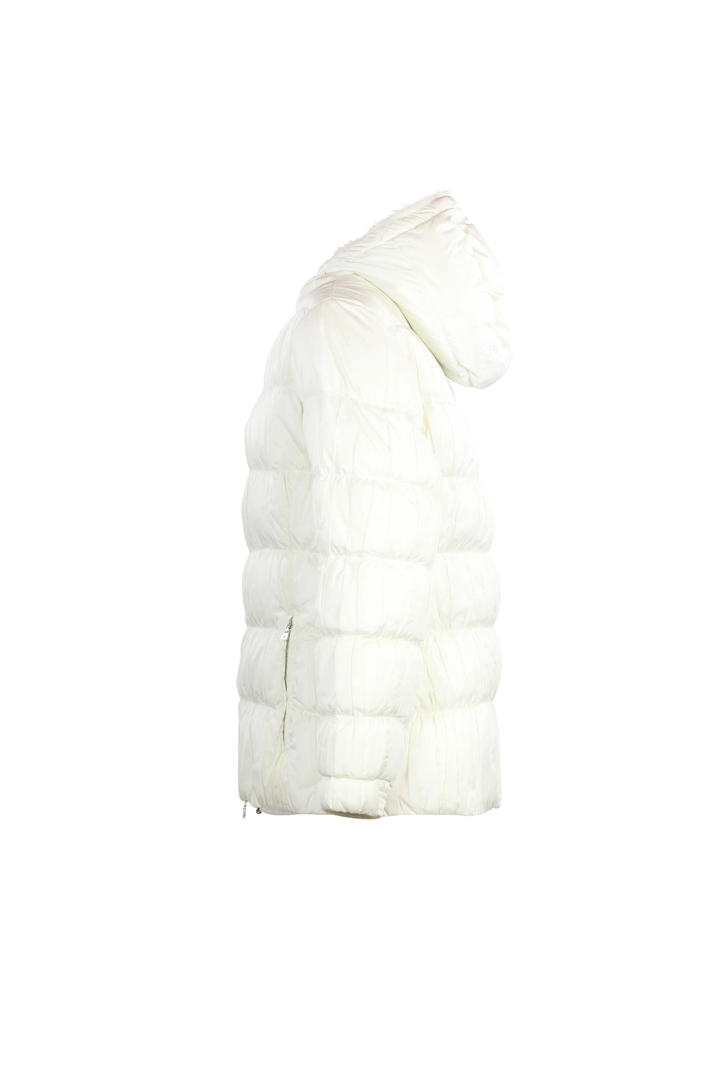 White Slim Fit Puffer Jacket