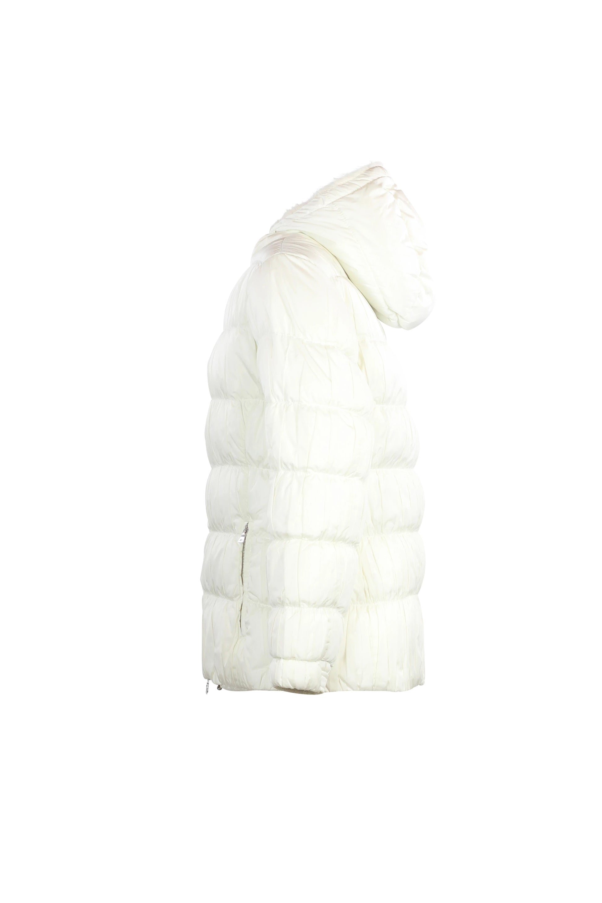 White Slim Fit Puffer Jacket