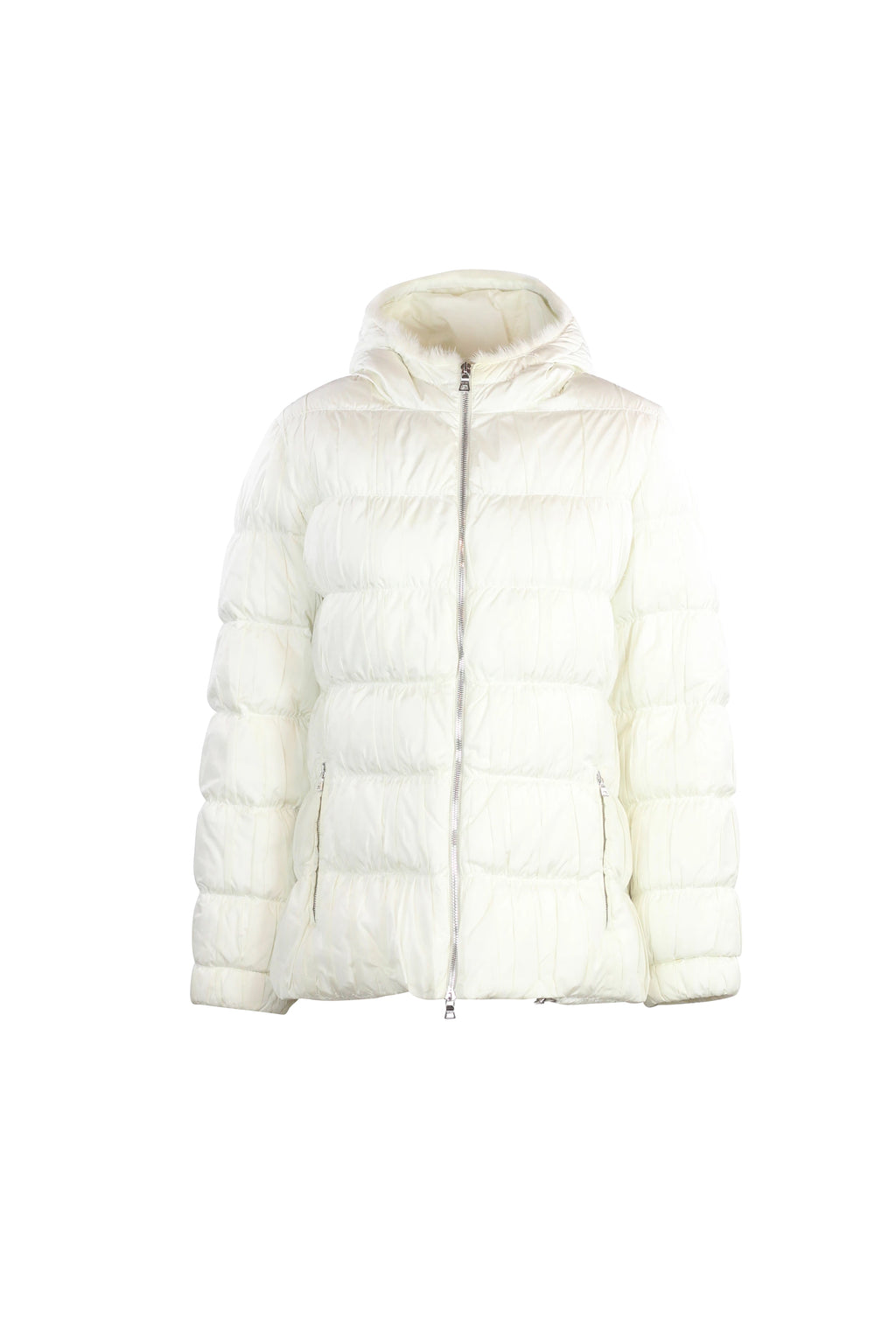 White Slim Fit Puffer Jacket