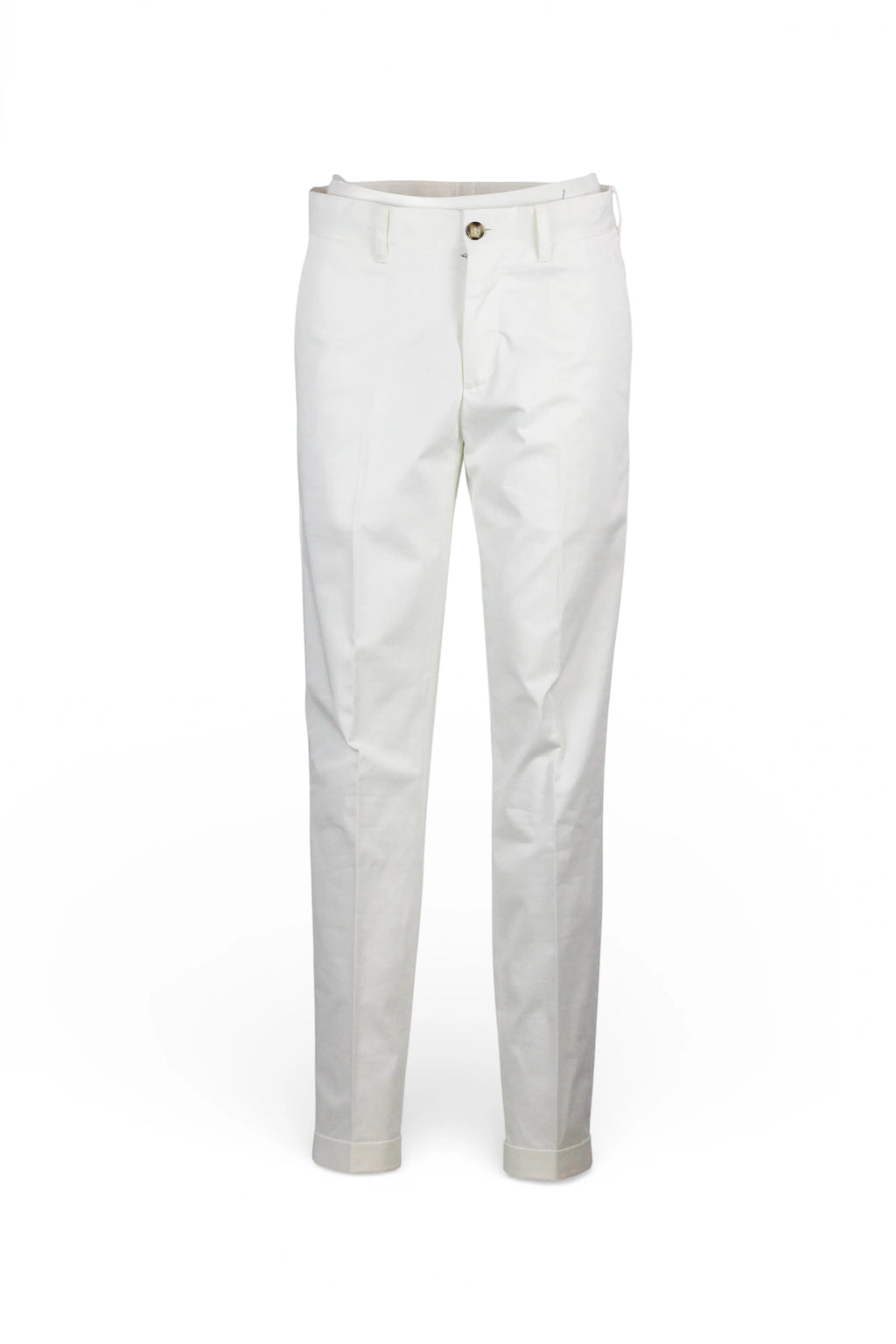 White Tailored Tapered Trousers