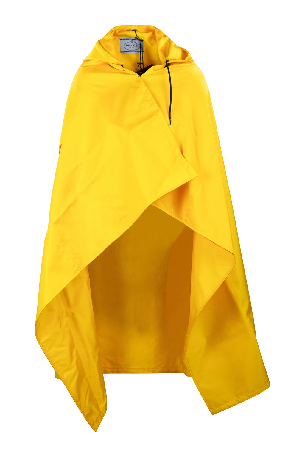 Yellow Nylon Hooded Cape SS2021