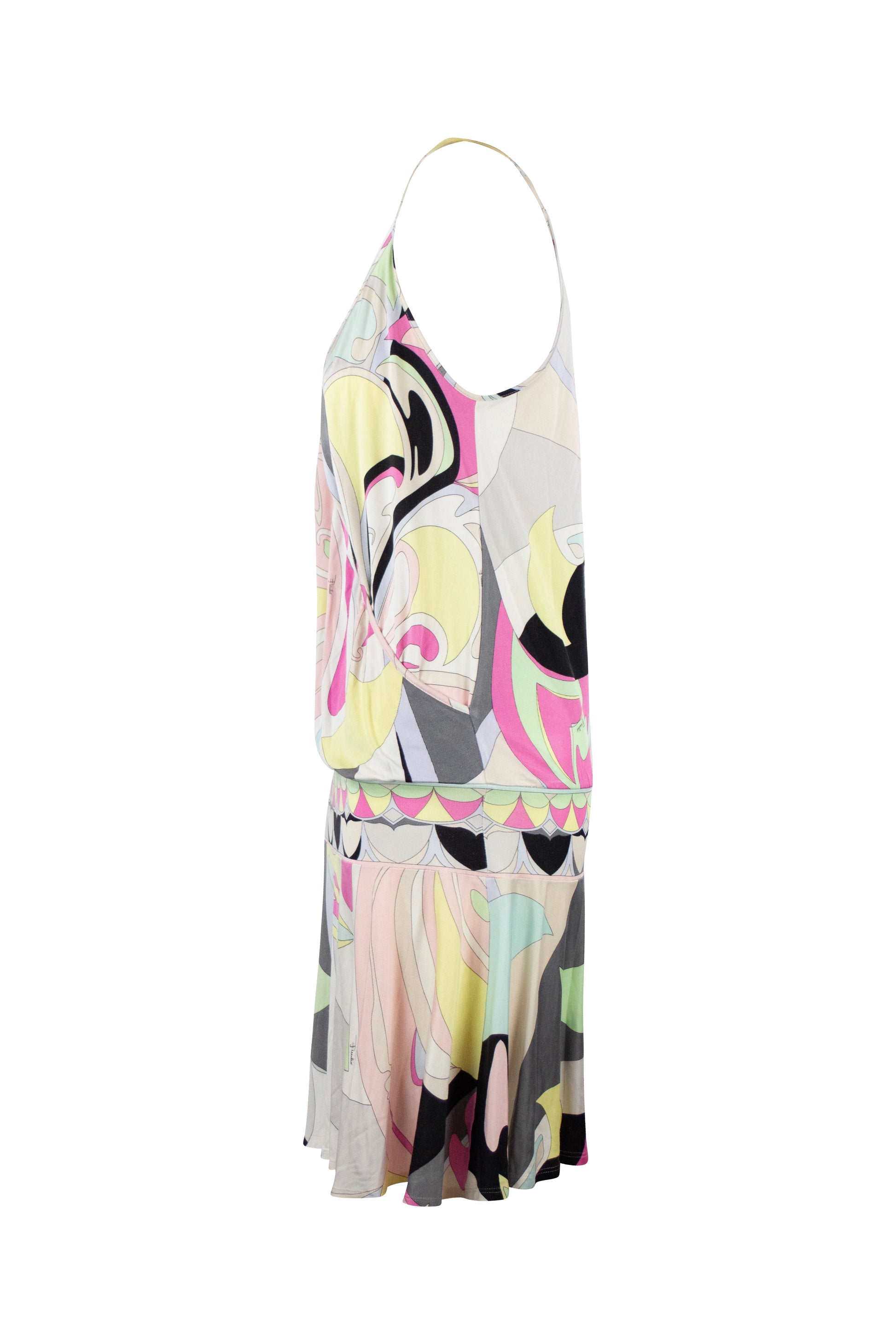 Silk Mini Dress with Iconic Print