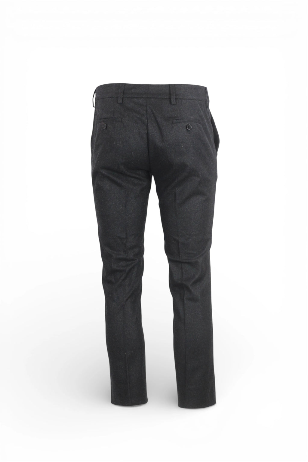 Dark Grey Tailored Trousers with Pressed Pleat