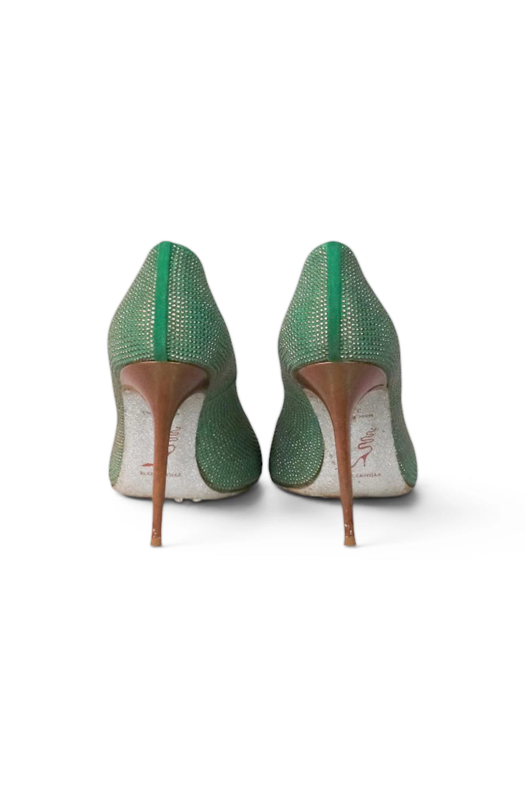 Glitter Peep-Toe Stiletto Pumps