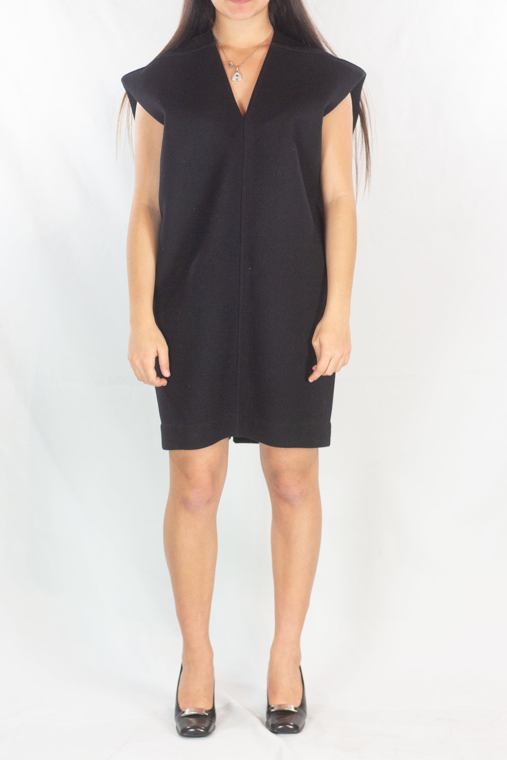 Black Wool Sack Dress FW2013