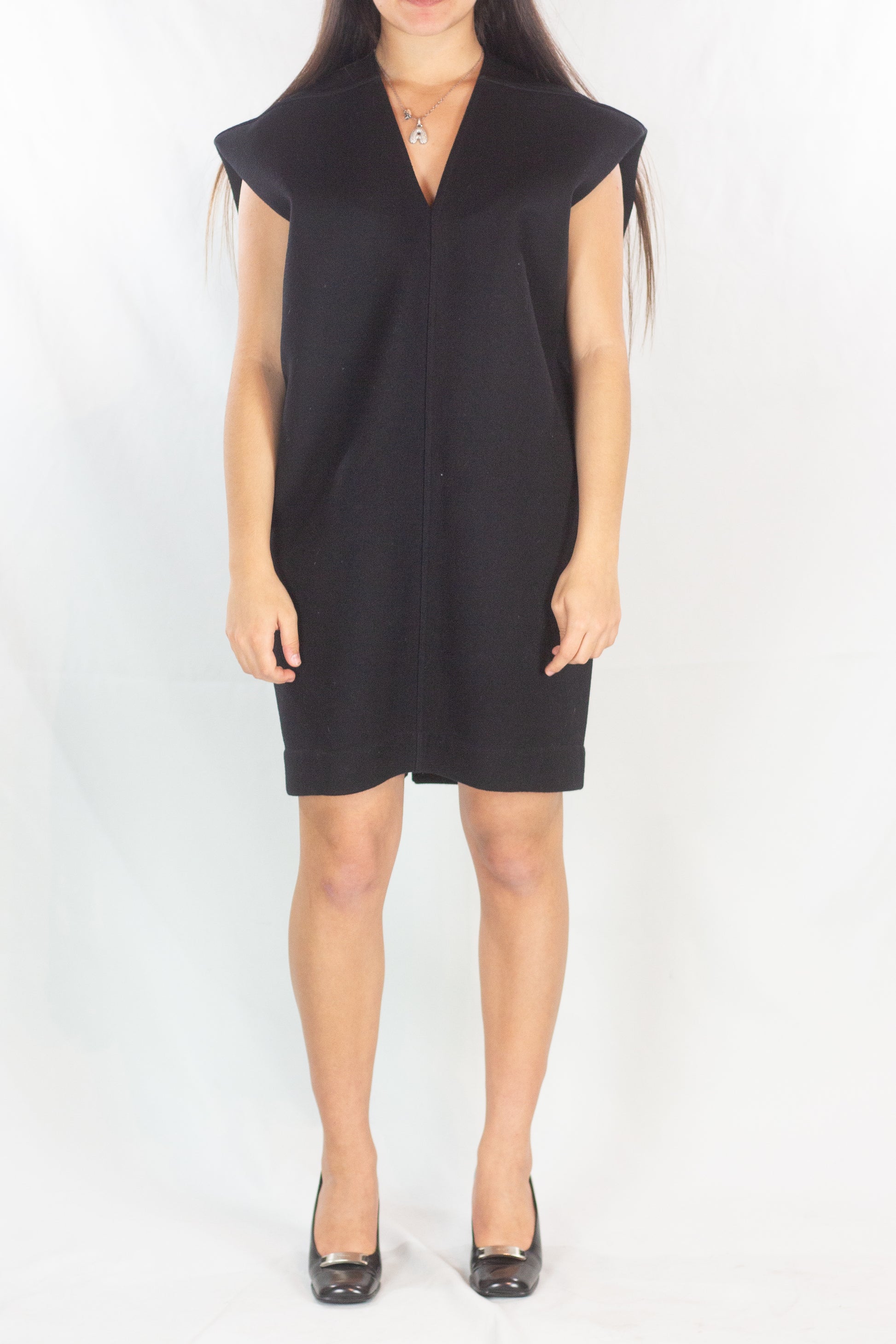 Black Wool Sack Dress FW2013