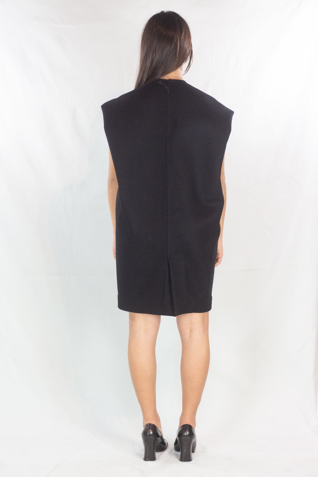 Black Wool Sack Dress FW2013