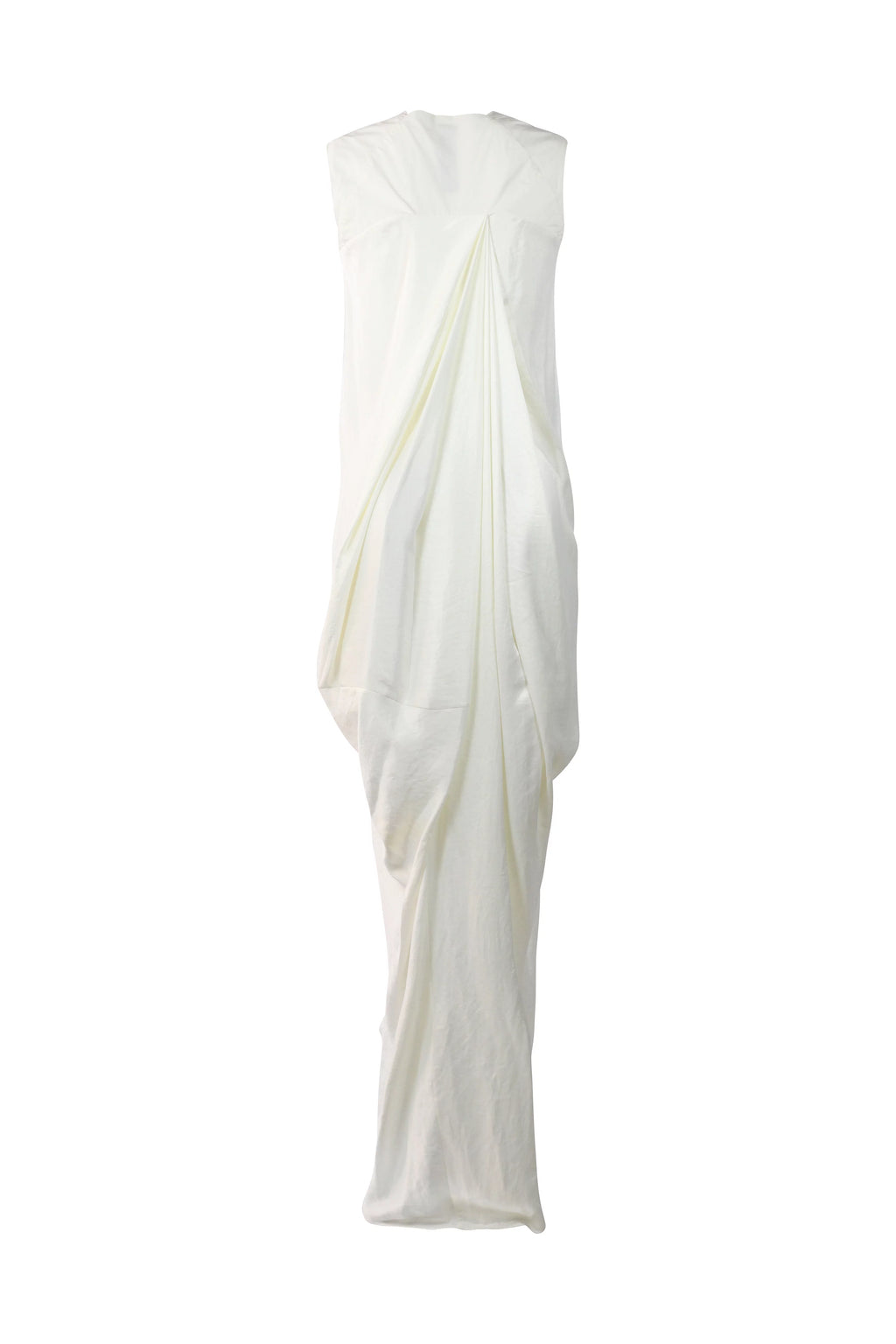 Silk Draped Maxi Dress in White SS2010