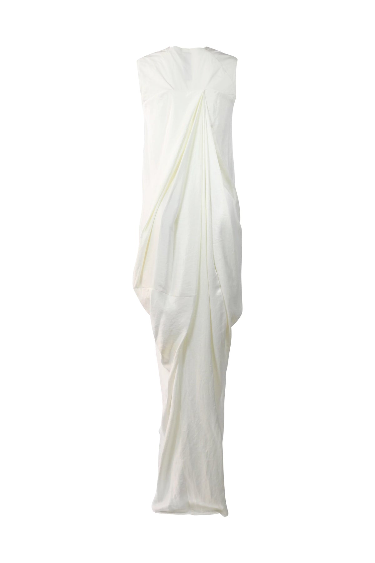 Silk Draped Maxi Dress in White SS2010