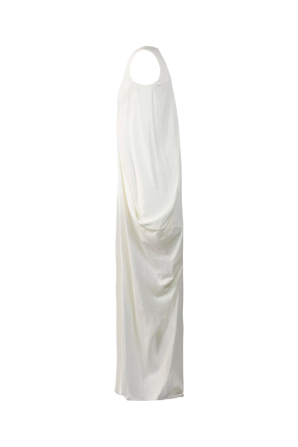Silk Draped Maxi Dress in White SS2010