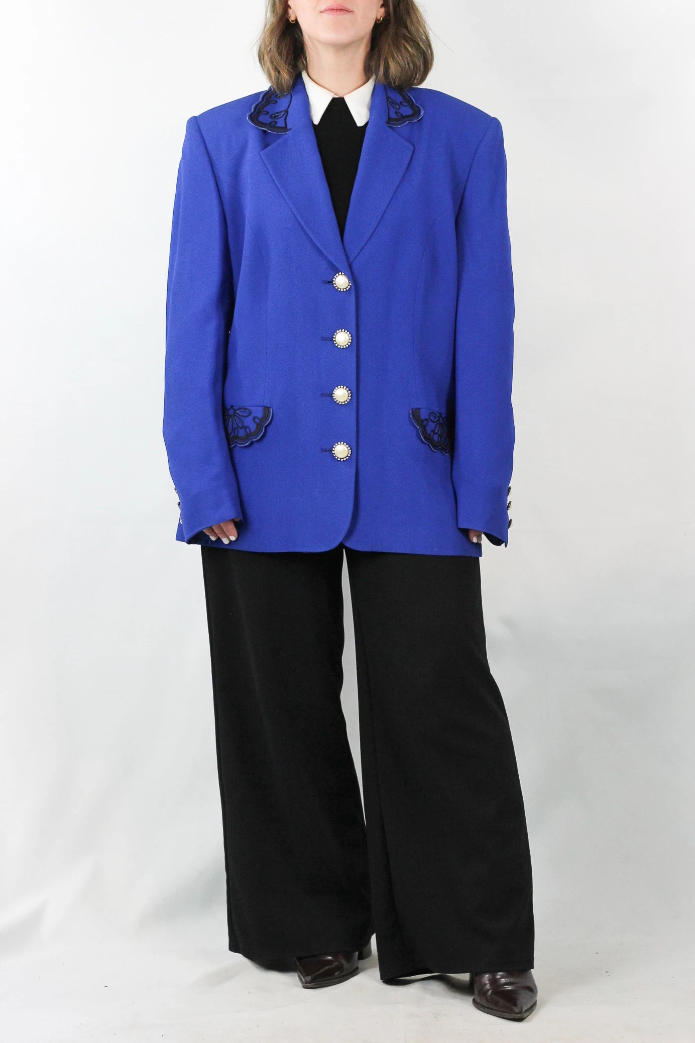 Electric Blue Boxy Blazer
