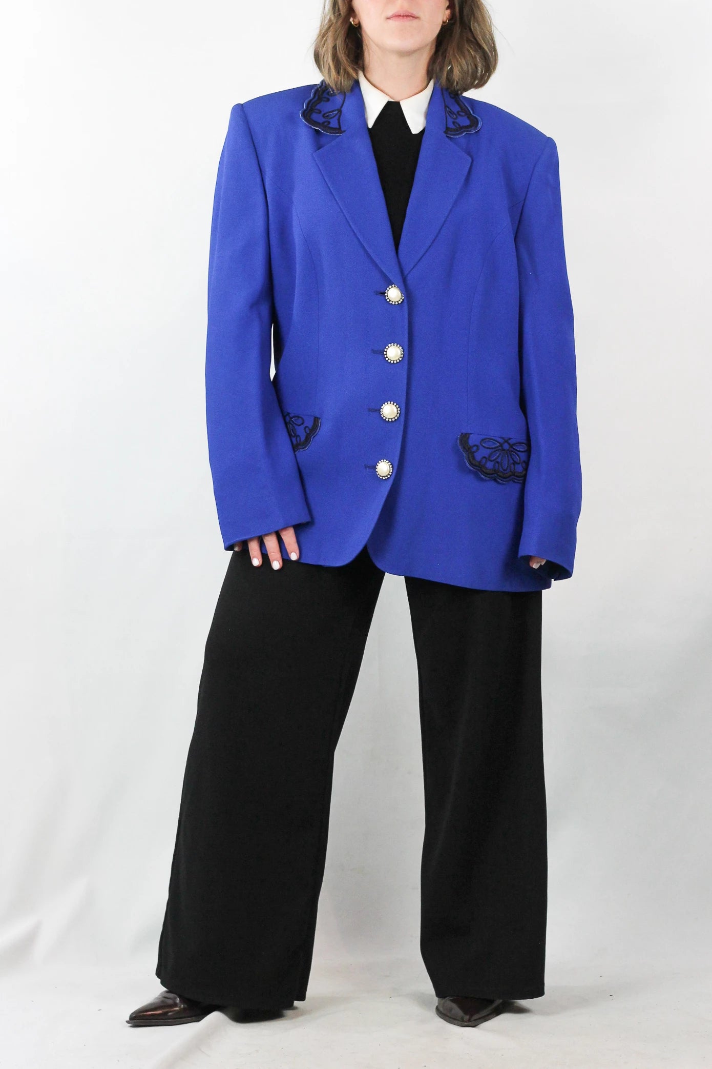 Electric Blue Boxy Blazer