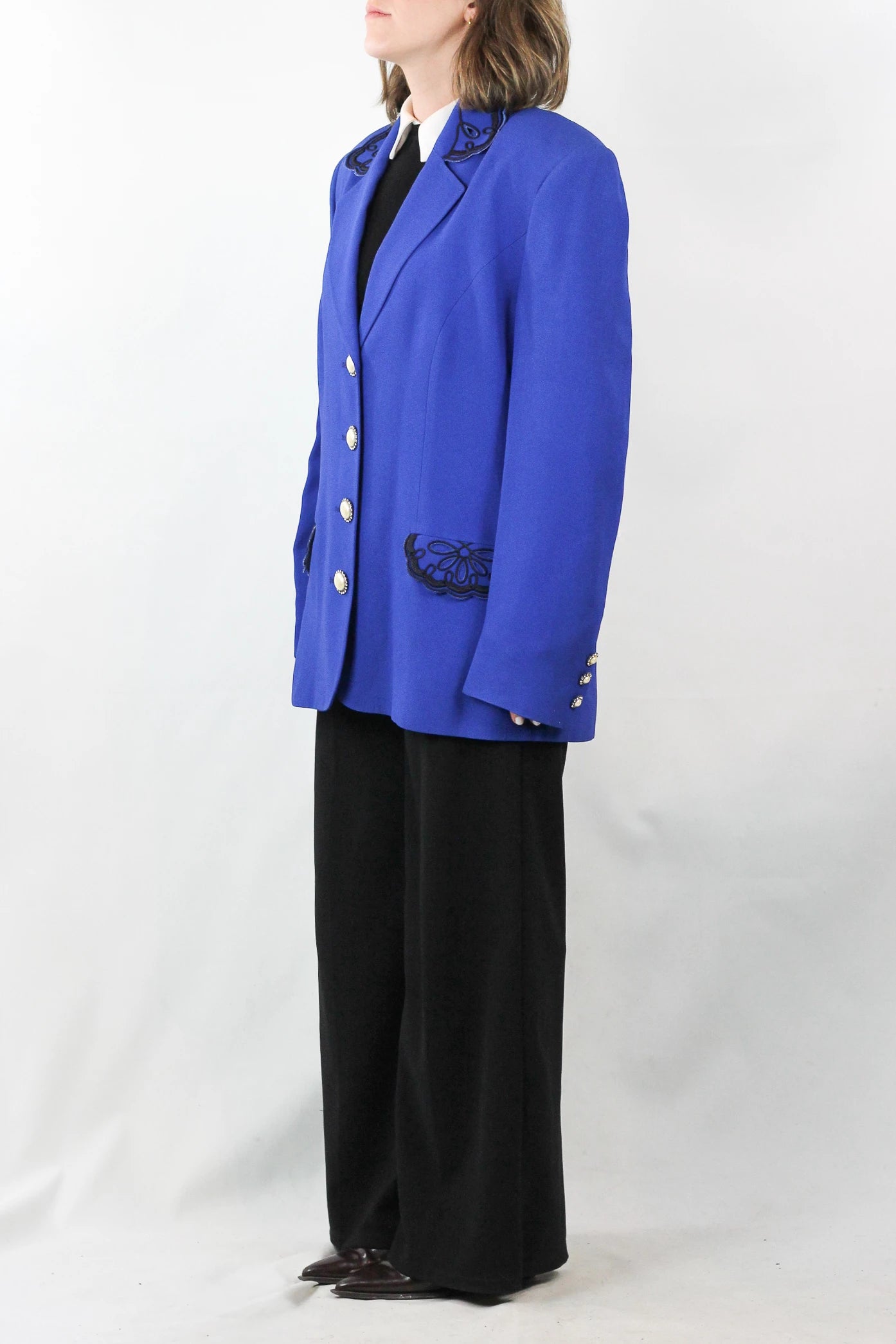 Electric Blue Boxy Blazer
