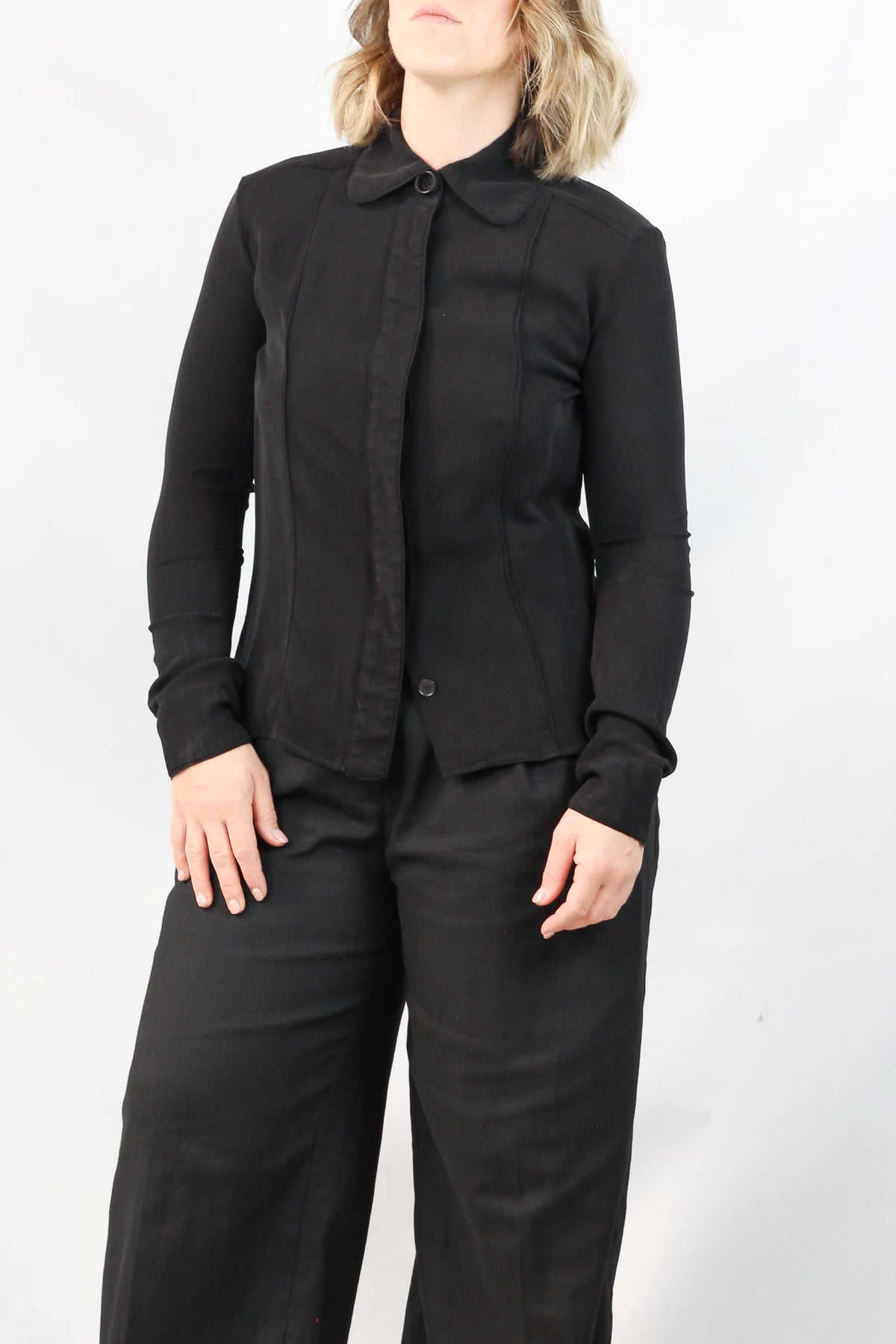 Black Silk Shirt