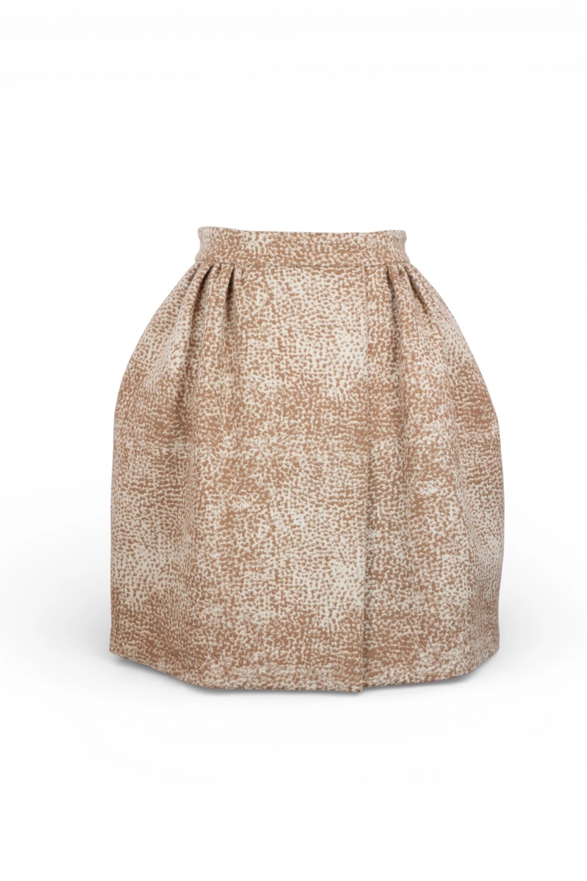 Wool Skirt with Ruched Waist