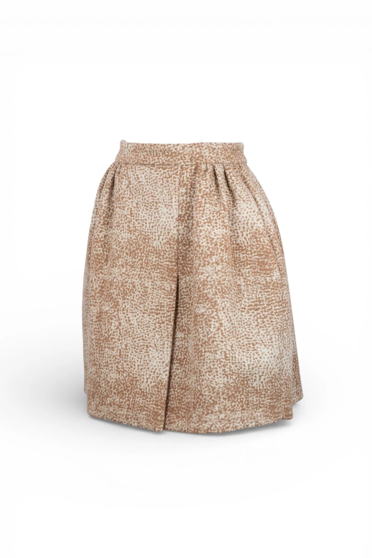 Wool Skirt with Ruched Waist