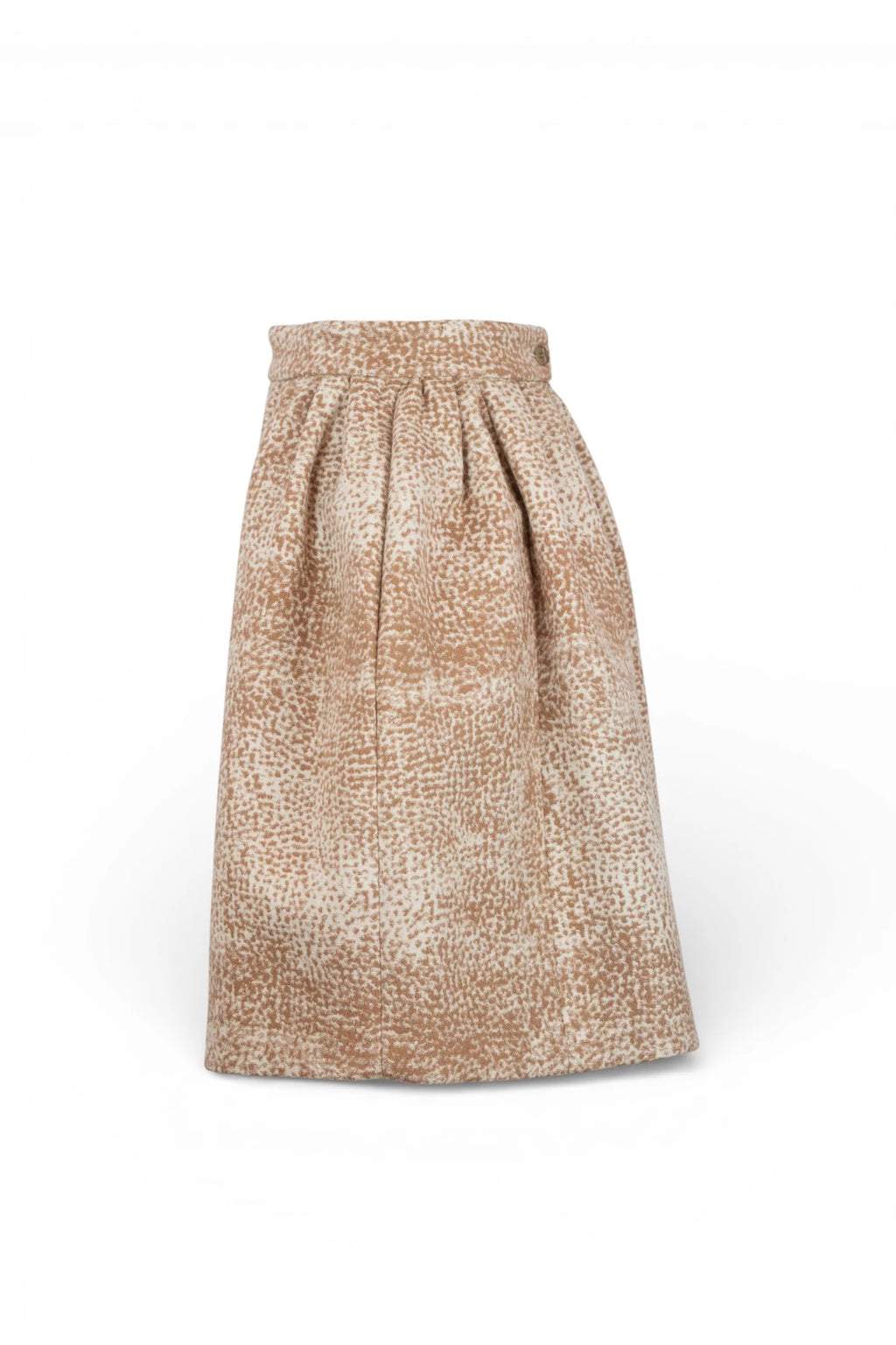 Wool Skirt with Ruched Waist