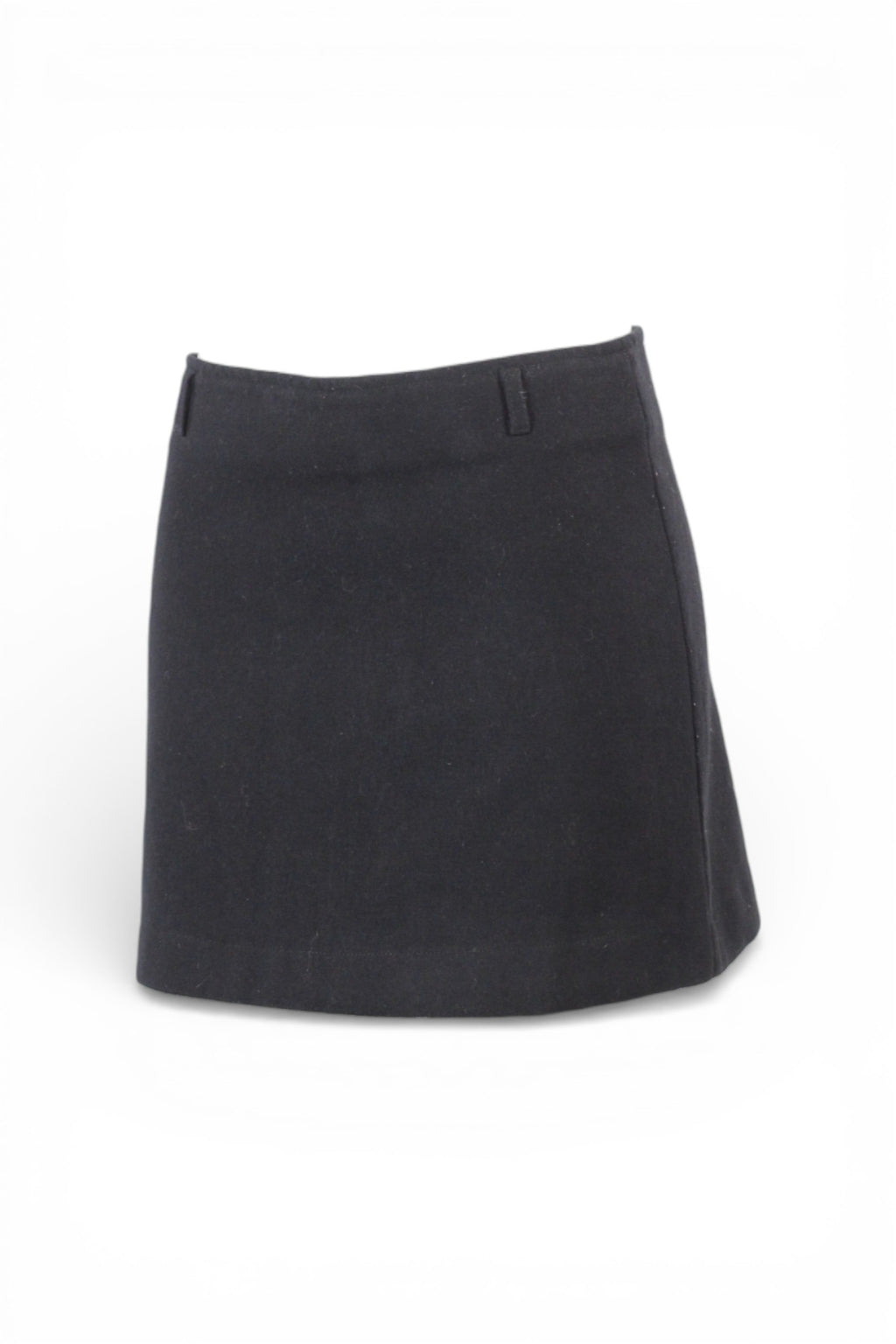 Black Felt Mini Skirt