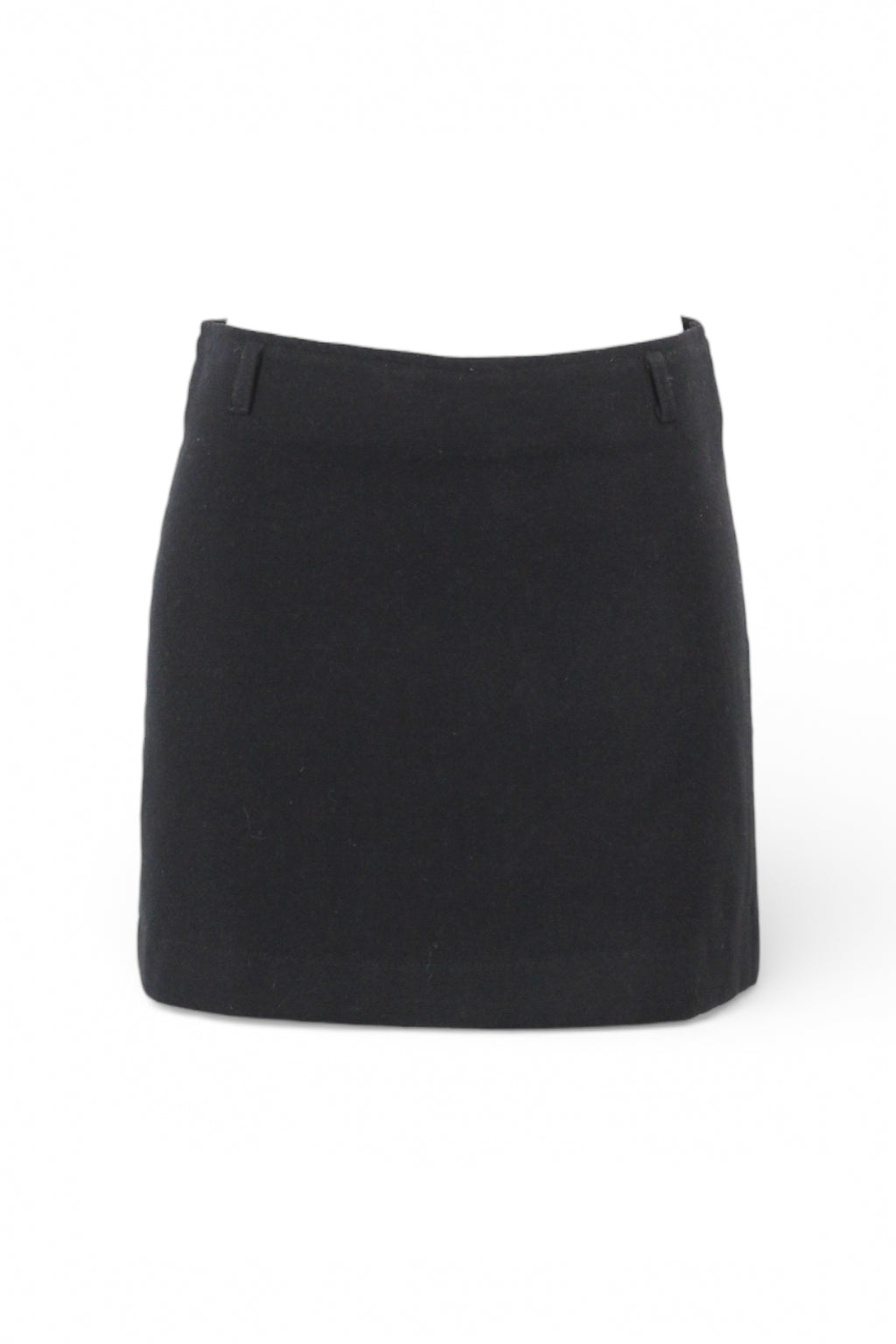 Black Felt Mini Skirt