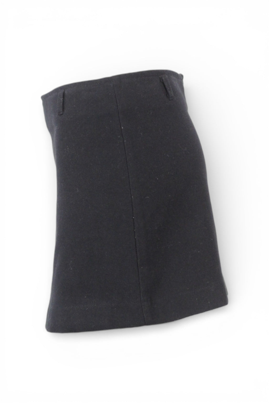 Black Felt Mini Skirt