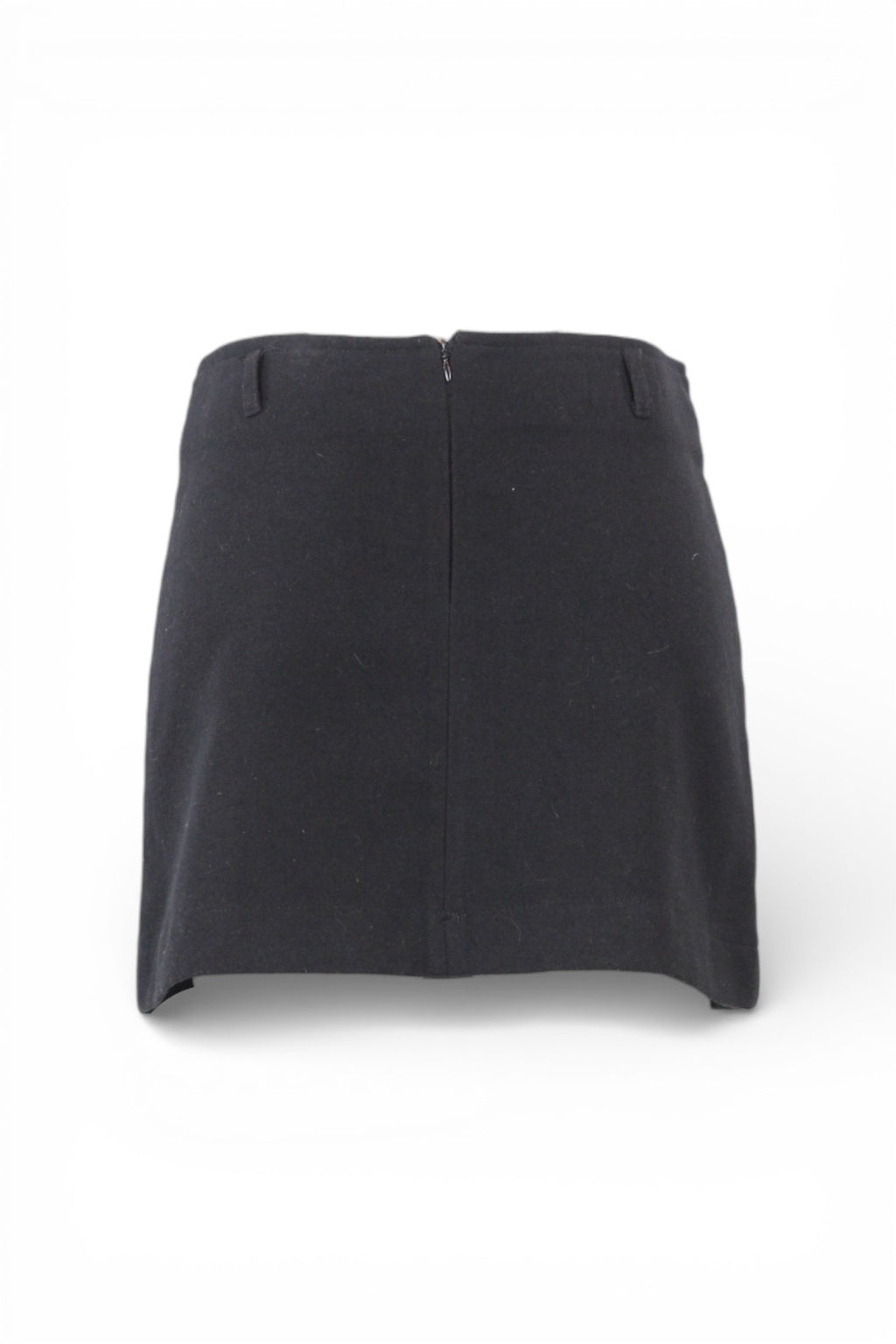 Black Felt Mini Skirt