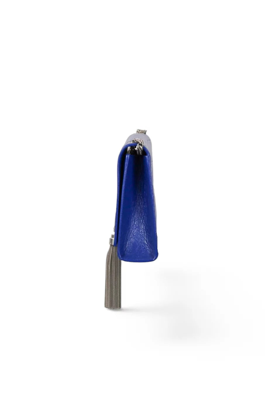 Kate Crocodile-Embossed Calfskin Chain Bag in Blue