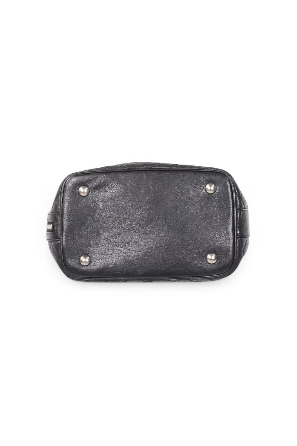 Emmanuelle Quilted Calfskin Leather Bucket Bag
