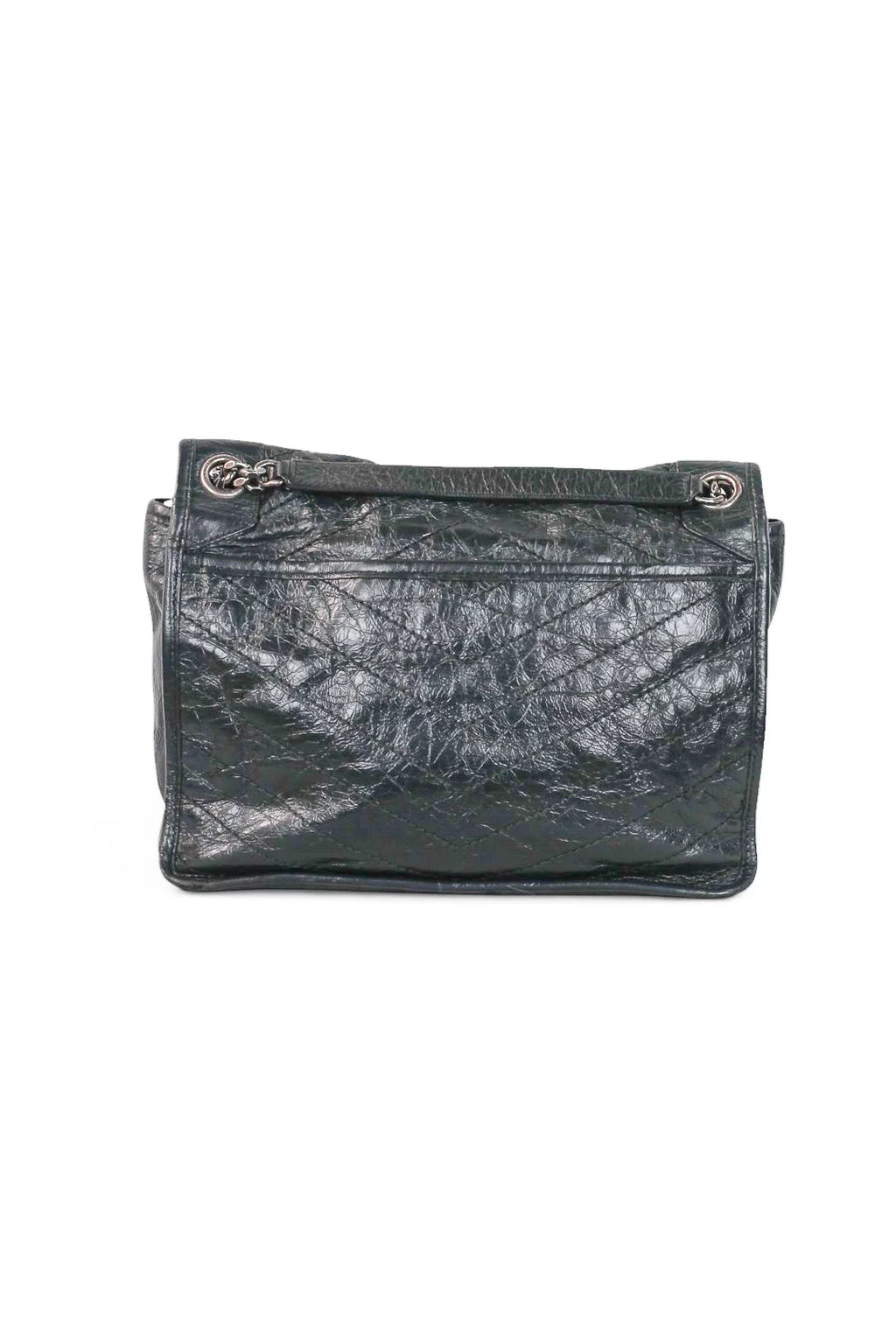 Niki Large Quilted Crinkled Calfskin Shoulder Bag