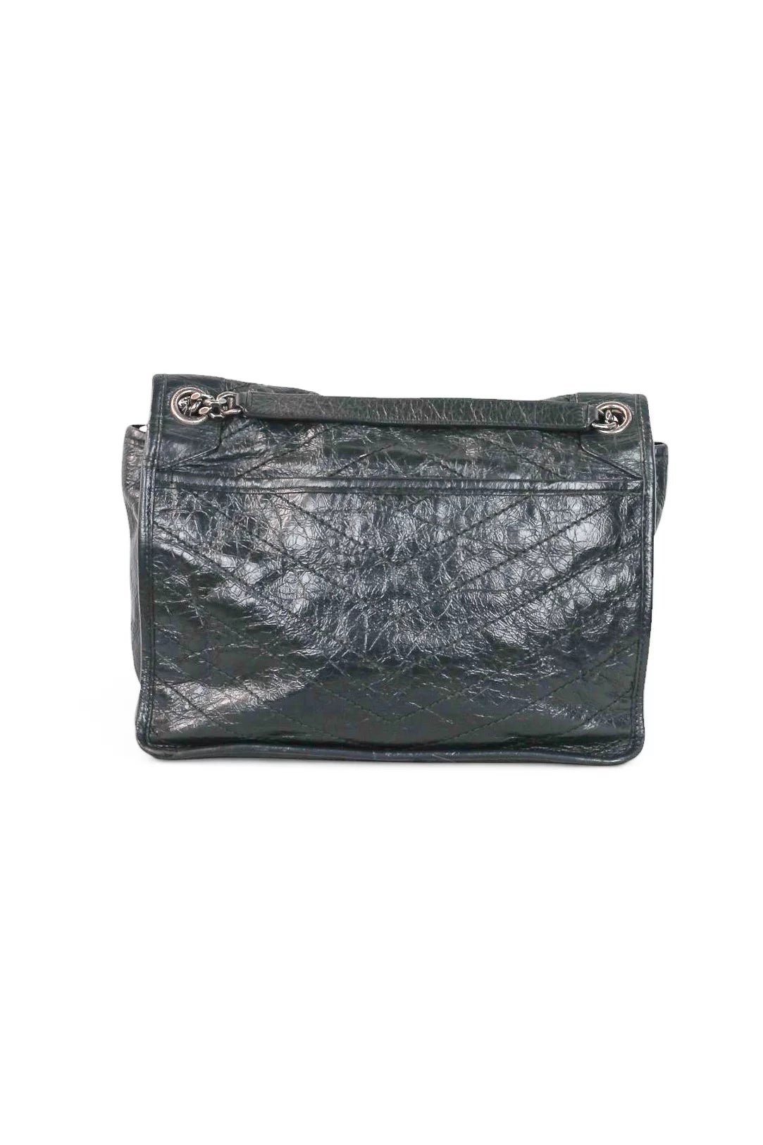 Niki Large Quilted Crinkled Calfskin Shoulder Bag