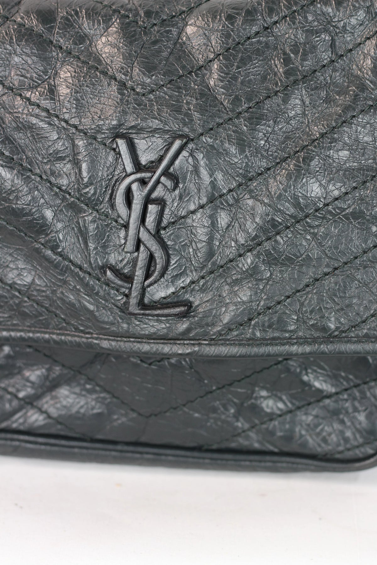 Niki Large Quilted Crinkled Calfskin Shoulder Bag