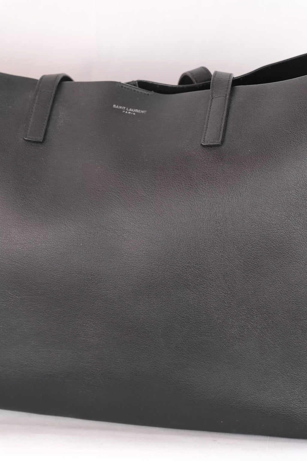 Large Fringe Leather Tote Bag in Black