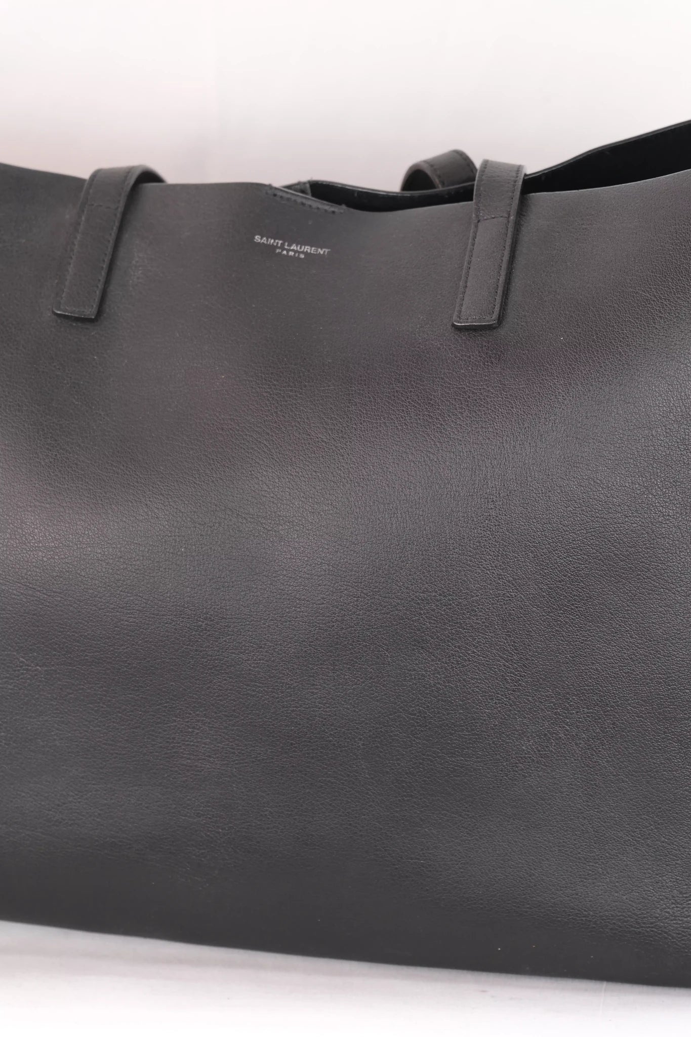 Large Fringe Leather Tote Bag in Black