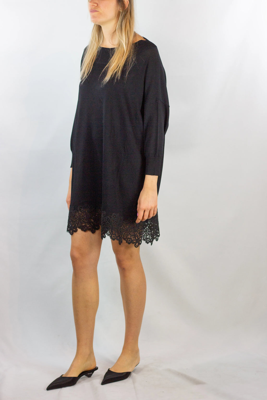 Long-Sleeve Knit Dress