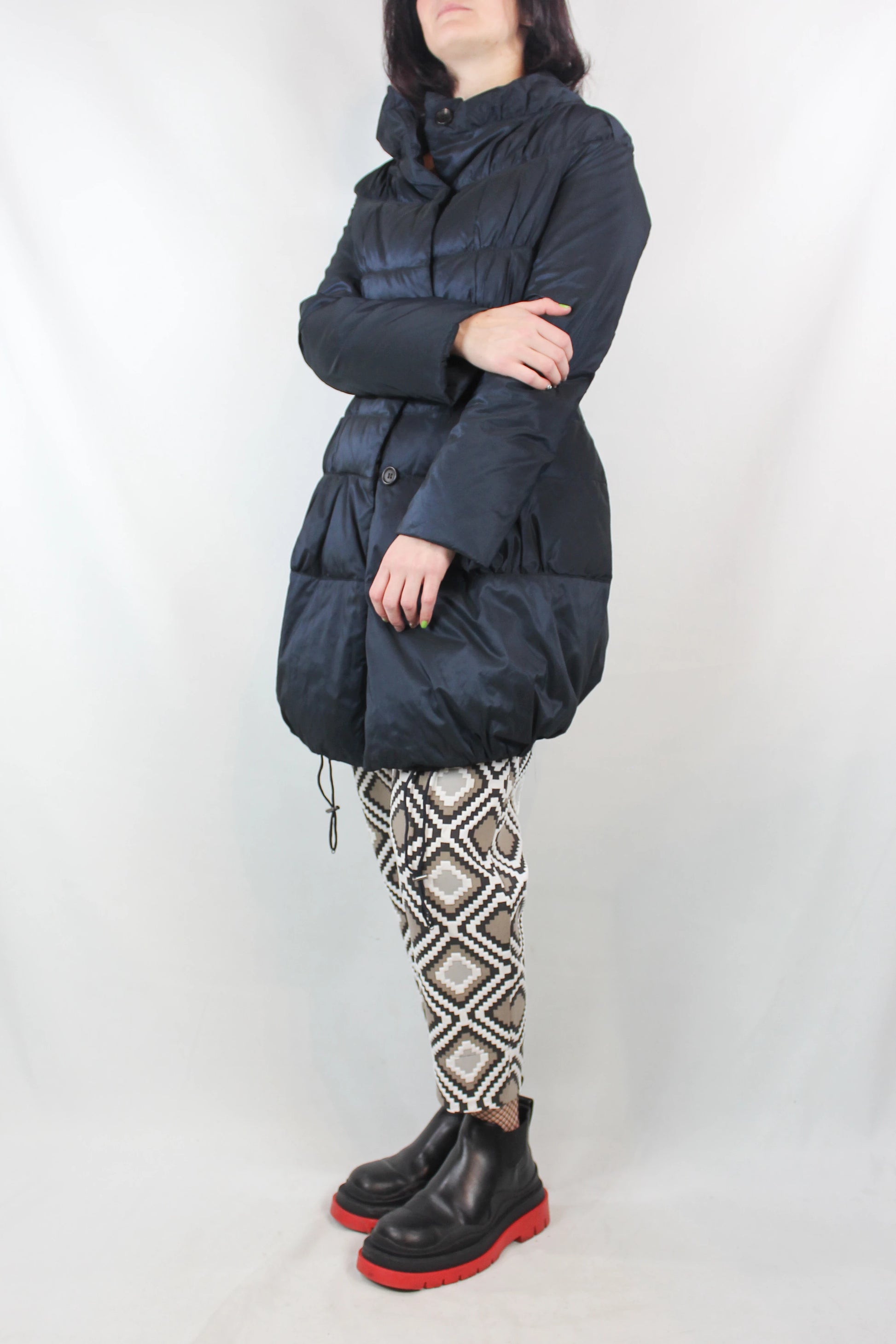 Blue Long Down Jacket