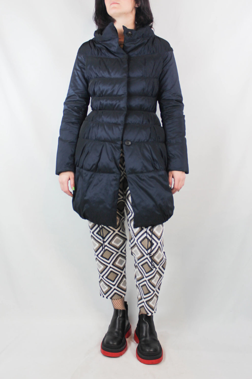 Blue Long Down Jacket