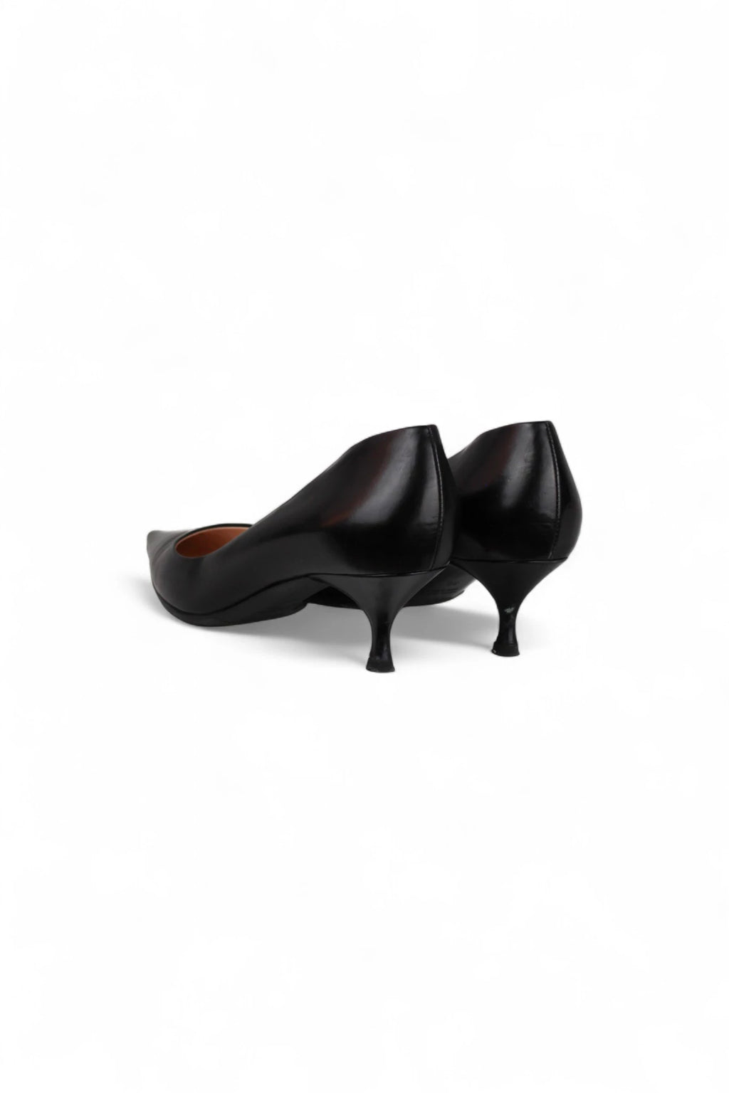Kitten Heel Pumps with Pointed Toe