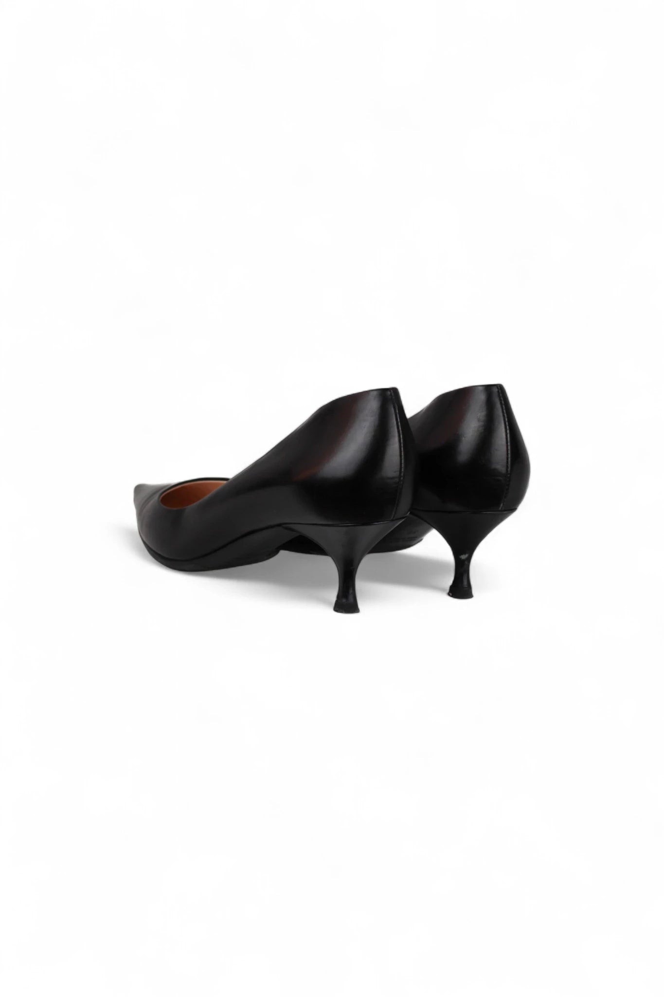 Kitten Heel Pumps with Pointed Toe