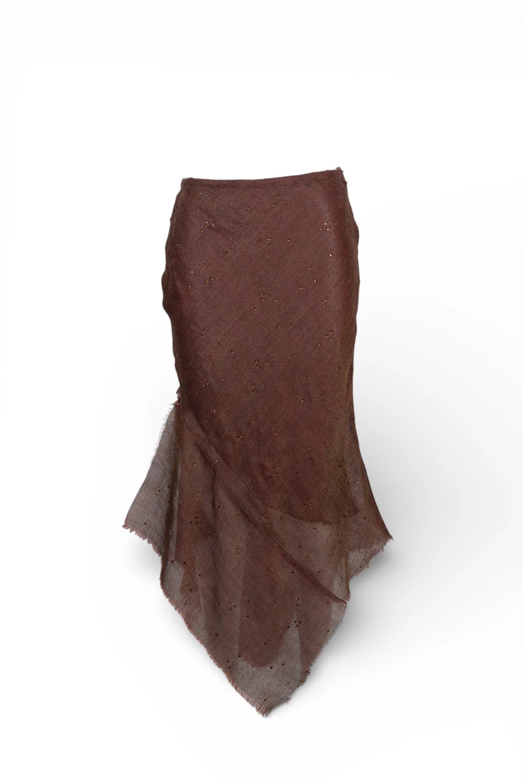 Asymmetric Wool Gauze Skirt