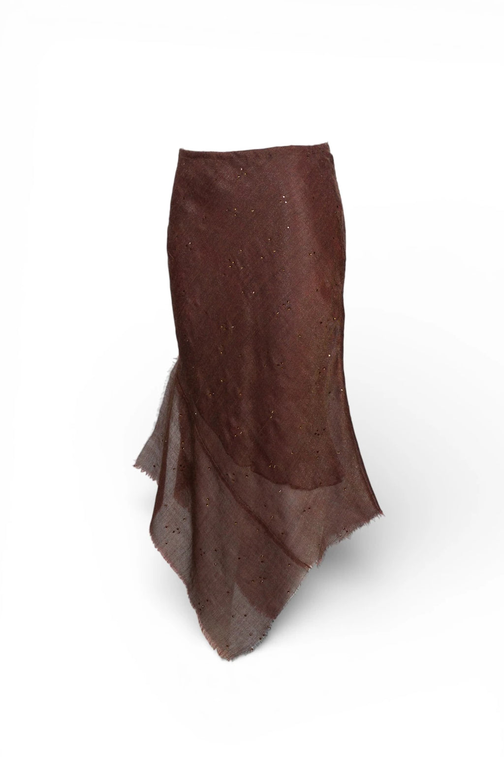 Asymmetric Wool Gauze Skirt