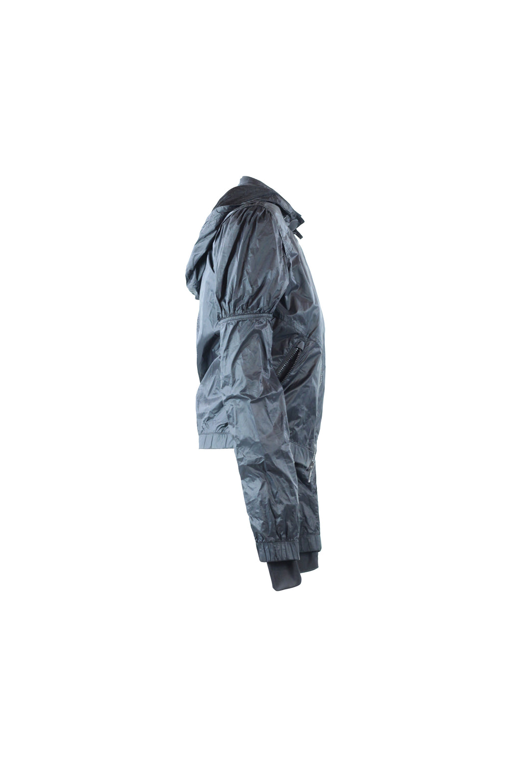 Cropped Hooded Windbreaker Jacket