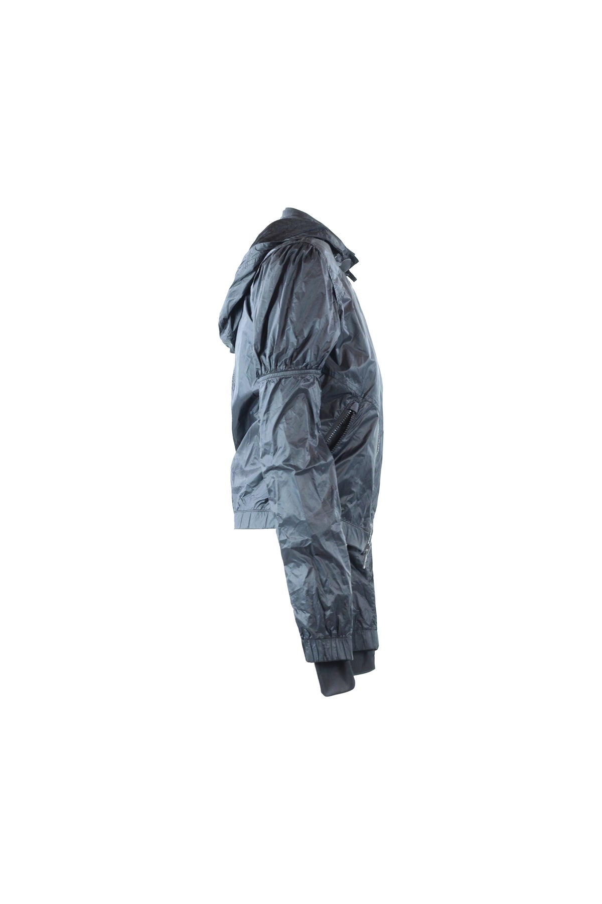 Cropped Hooded Windbreaker Jacket