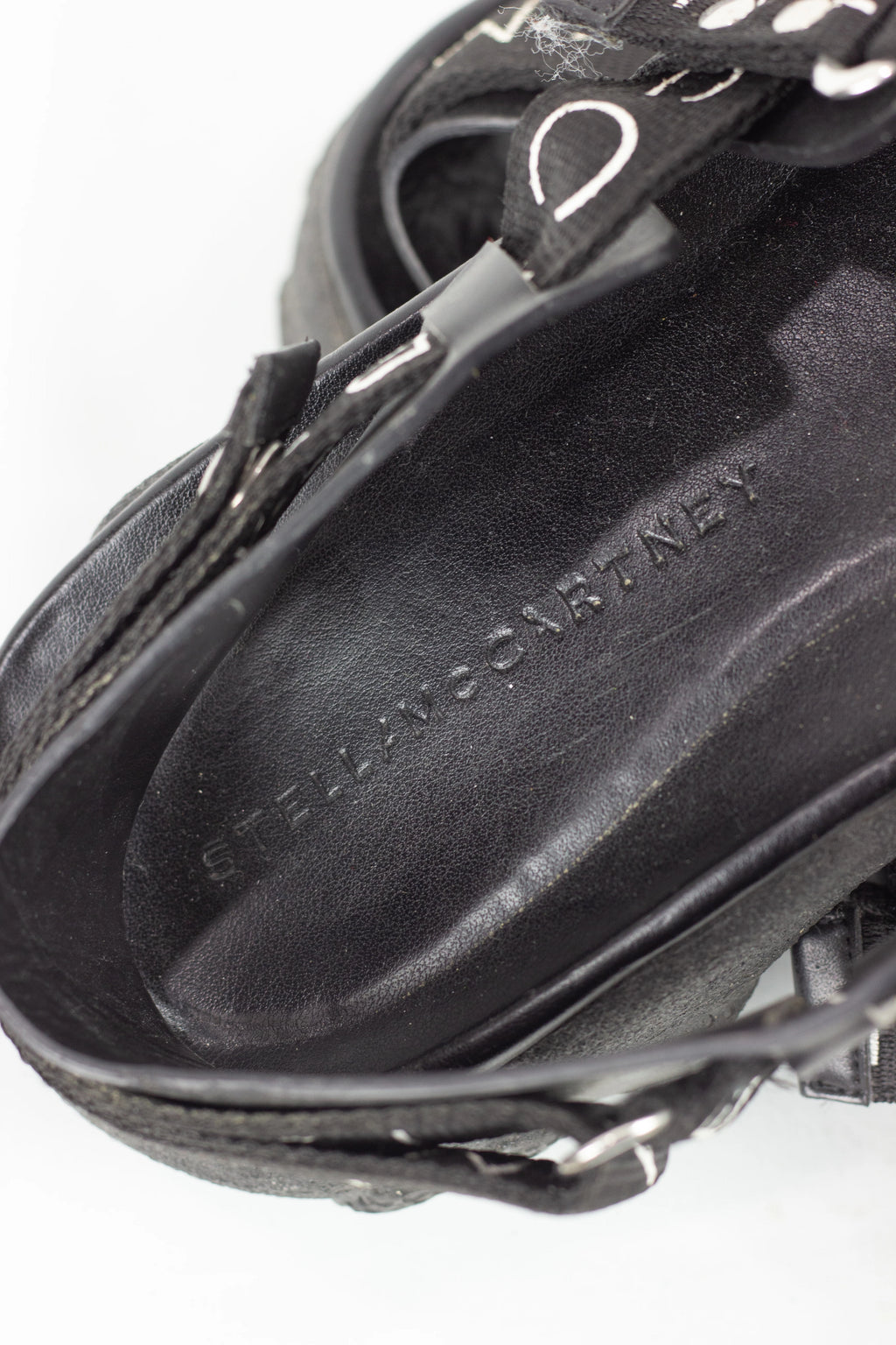 Black Sandals with Logo Straps