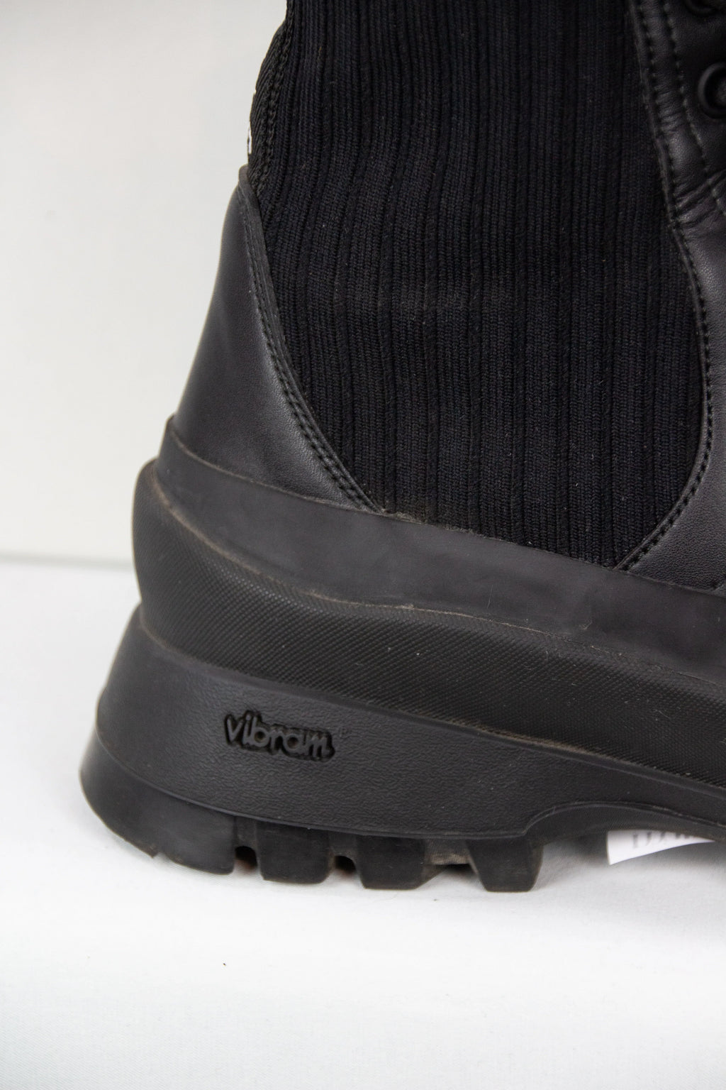 Black trace combat boots