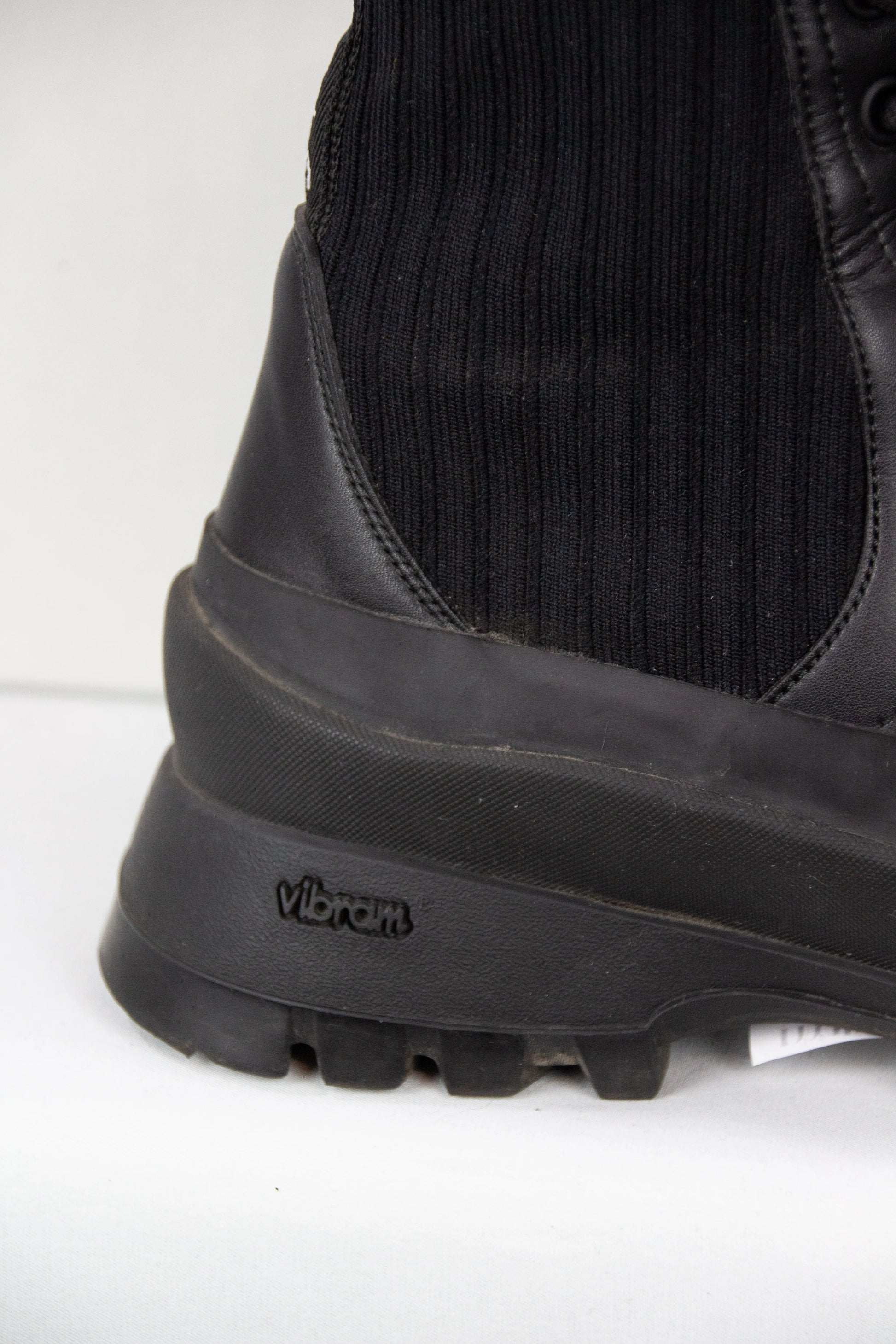Black trace combat boots