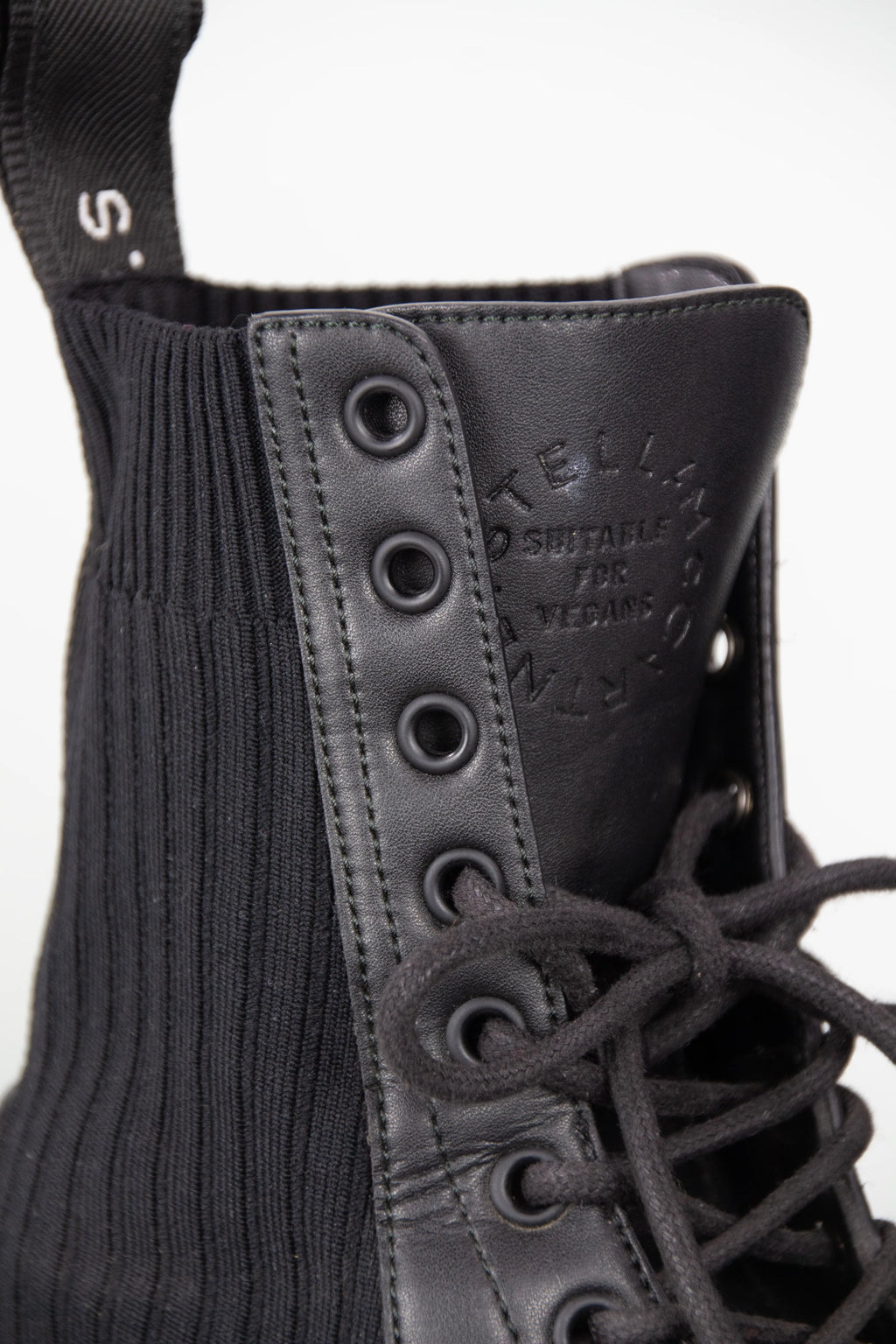 Black trace combat boots