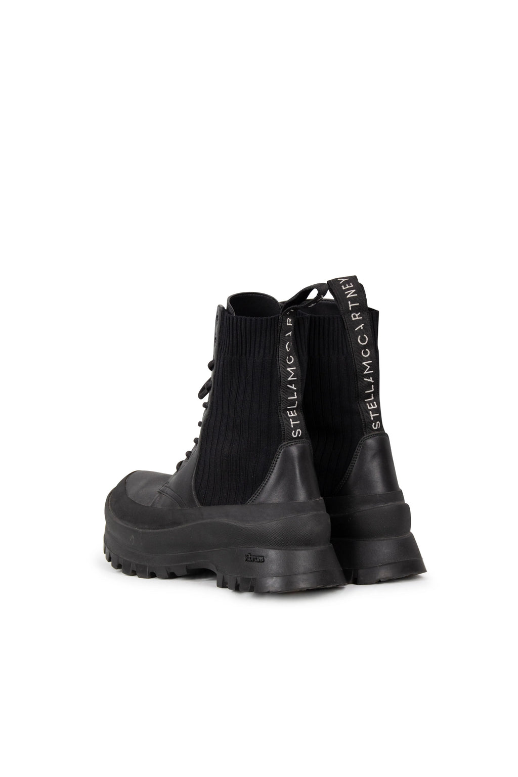 Black trace combat boots